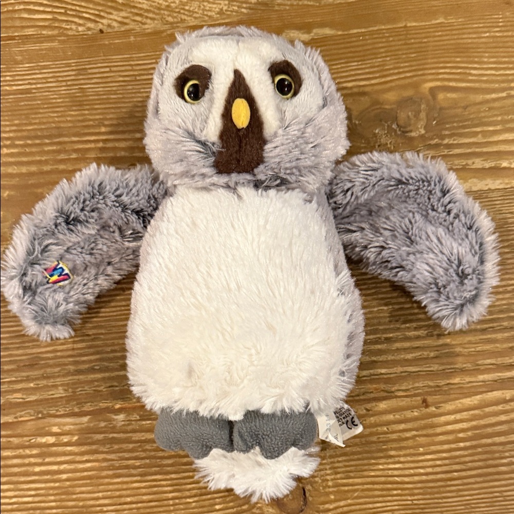 GANZ Webkinz Fluffy Gray and White Owl Plush